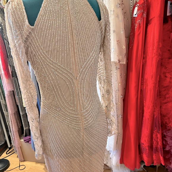 Unique Dress Club Dresses Luxury Beaded Wedding Gown Blush Pink Red